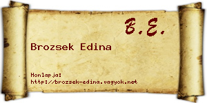 Brozsek Edina névjegykártya