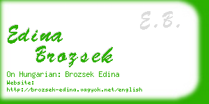 edina brozsek business card